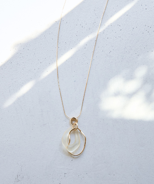 ROPE' PICNIC（ロペピクニック）の「マットクリアパーツトップネックレス（ネックレス・レディース・ブラウン/ブルー系その他4/オフホワイト・FREE）」の2枚目の写真