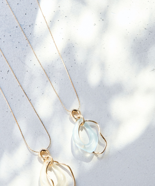 ROPE' PICNIC（ロペピクニック）の「マットクリアパーツトップネックレス（ネックレス・レディース・ブラウン/ブルー系その他4/オフホワイト・FREE）」の3枚目の写真