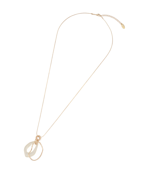 ROPE' PICNIC（ロペピクニック）の「マットクリアパーツトップネックレス（ネックレス・レディース・ブラウン/ブルー系その他4/オフホワイト・FREE）」の4枚目の写真