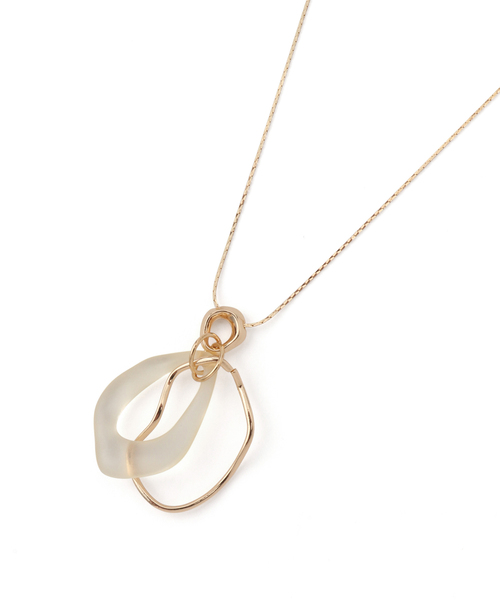 ROPE' PICNIC（ロペピクニック）の「マットクリアパーツトップネックレス（ネックレス・レディース・ブラウン/ブルー系その他4/オフホワイト・FREE）」の7枚目の写真