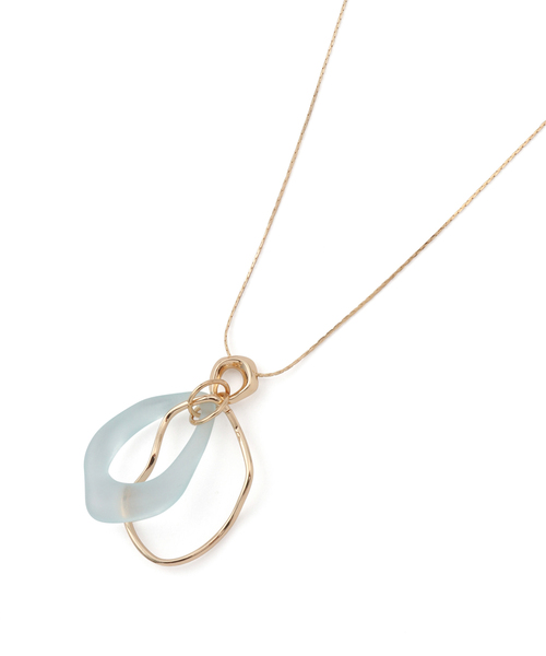 ROPE' PICNIC（ロペピクニック）の「マットクリアパーツトップネックレス（ネックレス・レディース・ブラウン/ブルー系その他4/オフホワイト・FREE）」の9枚目の写真