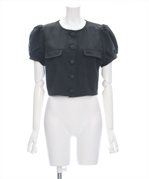 clear（クリア）の「サッカー地パフスリーブ半袖トップス［セット可 レトロ］≪再入荷≫（シャツ/ブラウス・レディース・イエロー/ブラック/オフホワイト・F）」の17枚目の写真