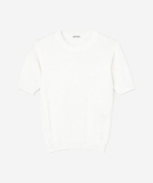 セール】MORRIS & SONS | コットン 半袖ニットTシャツ WOMEN