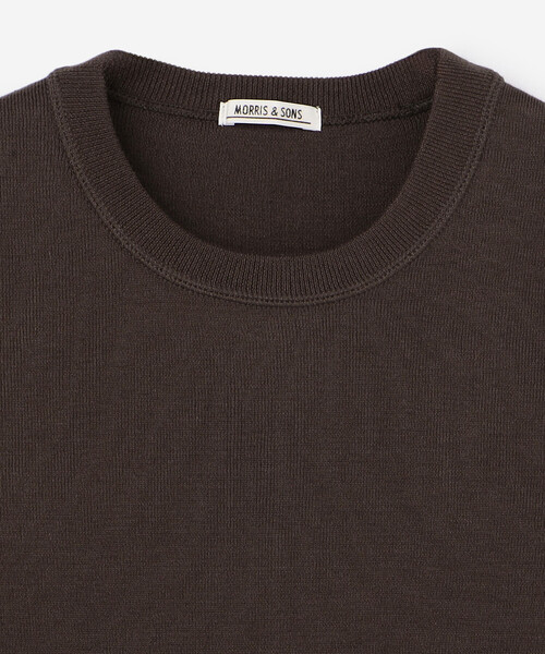 ニット セーター MORRIS ＆ SONS | コットン 半袖ニットTシャツ WOMEN レディース セール】MORRIS & SONS | コットン 半袖ニットTシャツ WOMEN