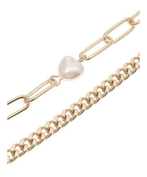 EVRIS（エヴリス）の「HEART MOTIF ダブルチェーンネックレス（ネックレス・レディース・シルバー/ゴールド・FREE）」の6枚目の写真