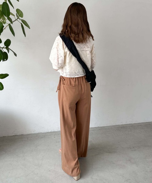 archives（アルシーヴ）の「ハーフスリーブレースシャツ（シャツ/ブラウス・レディース・オレンジ/アイボリー/ブラック・MEDIUM）」の9枚目の写真