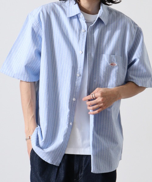 BALL(ボール)の「BALL オックス 半袖 レギュラーカラーシャツ(シャツ/ブラウス・メンズ・ストライプ/サックスブルー/オフホワイト・LL/L/M)」の6枚目の写真