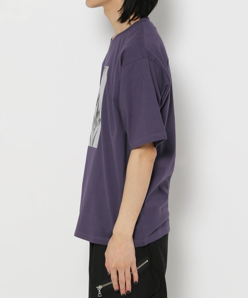 HARE(ハレ)の「フラワーモチーフハクプリントカット(HARE)(Tシャツ/カットソー・メンズ・パープル/ホワイト/ブラック・FREE)」の21枚目の写真