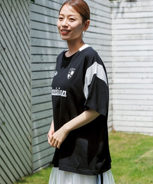 LAKOLE（ラコレ）の「ゲームプリントTEE / 130860（Tシャツ/カットソー・レディース・ブラック/オフホワイト/ネイビー・FREE）」の7枚目の写真