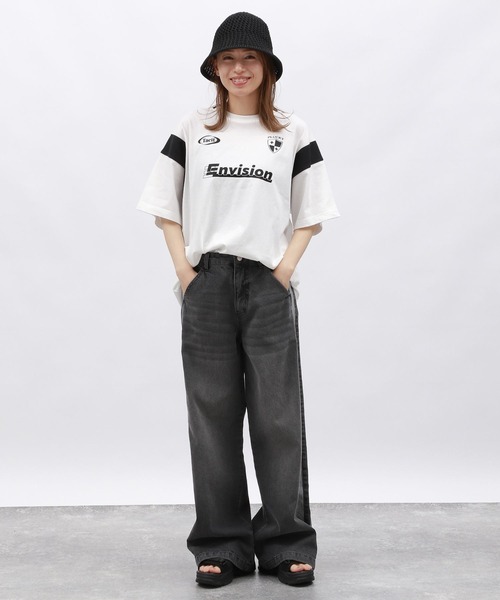 LAKOLE（ラコレ）の「ゲームプリントTEE / 130860（Tシャツ/カットソー・レディース・ブラック/オフホワイト/ネイビー・FREE）」の9枚目の写真