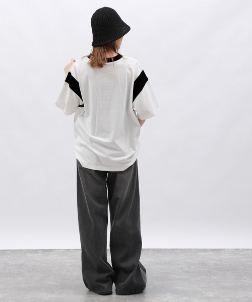 LAKOLE（ラコレ）の「ゲームプリントTEE / 130860（Tシャツ/カットソー・レディース・ブラック/オフホワイト/ネイビー・FREE）」の11枚目の写真