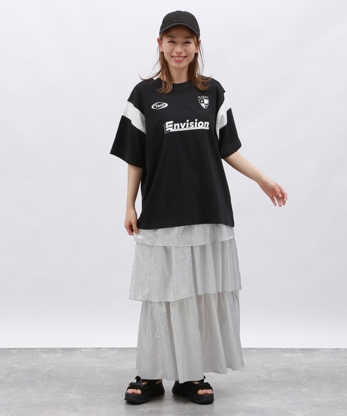 LAKOLE（ラコレ）の「ゲームプリントTEE / 130860（Tシャツ/カットソー・レディース・ブラック/オフホワイト/ネイビー・FREE）」の14枚目の写真