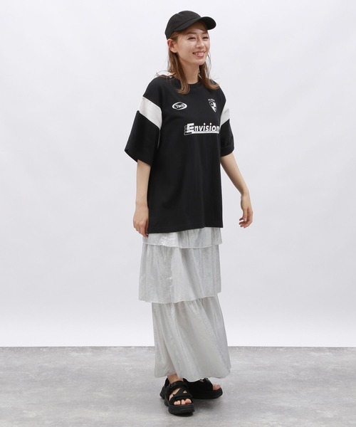 LAKOLE（ラコレ）の「ゲームプリントTEE / 130860（Tシャツ/カットソー・レディース・ブラック/オフホワイト/ネイビー・FREE）」の15枚目の写真