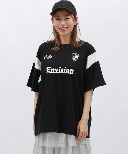 LAKOLE（ラコレ）の「ゲームプリントTEE / 130860（Tシャツ/カットソー・レディース・ブラック/オフホワイト/ネイビー・FREE）」の16枚目の写真