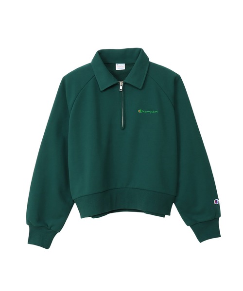 Champion(チャンピオン)の「【Champion/チャンピオン】レディース ハーフジップスウェットシャツ(スウェット・レディース・オフホワイト/ブラック系その他/ヘザーグレー/ブルー/ベージュ/ダークグリーン系・LARGE/MEDIUM)」の6枚目の写真