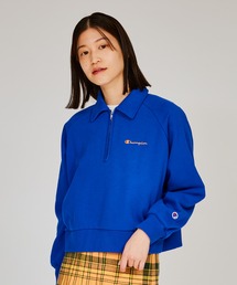 【Champion/チャンピオン】レディース ハーフジップスウェットシャツ