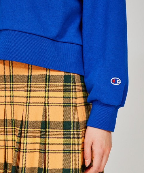 Champion(チャンピオン)の「【Champion/チャンピオン】レディース ハーフジップスウェットシャツ(スウェット・レディース・オフホワイト/ブラック系その他/ヘザーグレー/ブルー/ベージュ/ダークグリーン系・LARGE/MEDIUM)」の8枚目の写真