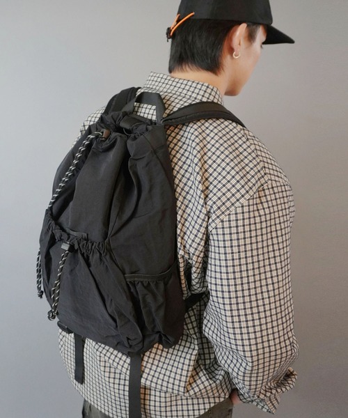 ナイロンナップサック/コード/PC収納可能/大容量（バックパック