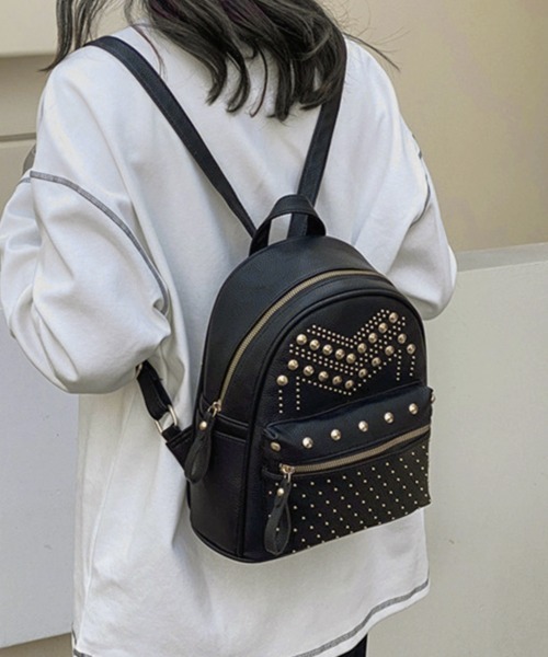 Miniministore（ミニミニストア）の「リュックサック スタッズ フェイクレザー（バックパック/リュック・レディース・ブラック・FREE）」の15枚目の写真