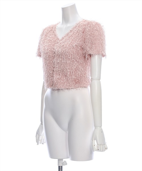 clear（クリア）の「シャギーショート丈カーディガン［大人 カジュアル］≪再入荷≫（カーディガン/ボレロ・レディース・グレー/ベージュ/ピンク・F）」の11枚目の写真