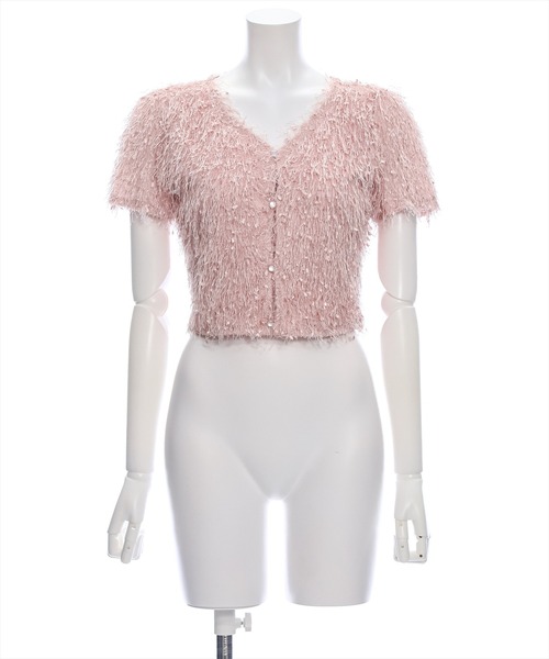 clear（クリア）の「シャギーショート丈カーディガン［大人 カジュアル］≪再入荷≫（カーディガン/ボレロ・レディース・グレー/ベージュ/ピンク・F）」の19枚目の写真