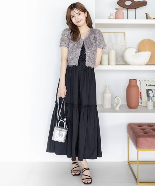 clear（クリア）の「シャギーショート丈カーディガン［大人 カジュアル］≪再入荷≫（カーディガン/ボレロ・レディース・グレー/ベージュ/ピンク・F）」の5枚目の写真