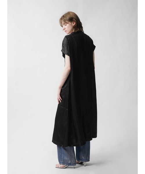 :ETHROF(イーサオブ)の「METALLIC SHIRT ONEPIECE(ワンピース・レディース・ブラック/グレー・MEDIUM)」の10枚目の写真