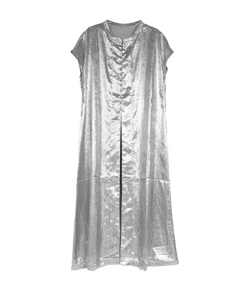 :ETHROF(イーサオブ)の「METALLIC SHIRT ONEPIECE(ワンピース・レディース・ブラック/グレー・MEDIUM)」の15枚目の写真