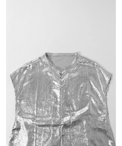 :ETHROF(イーサオブ)の「METALLIC SHIRT ONEPIECE(ワンピース・レディース・ブラック/グレー・MEDIUM)」の16枚目の写真