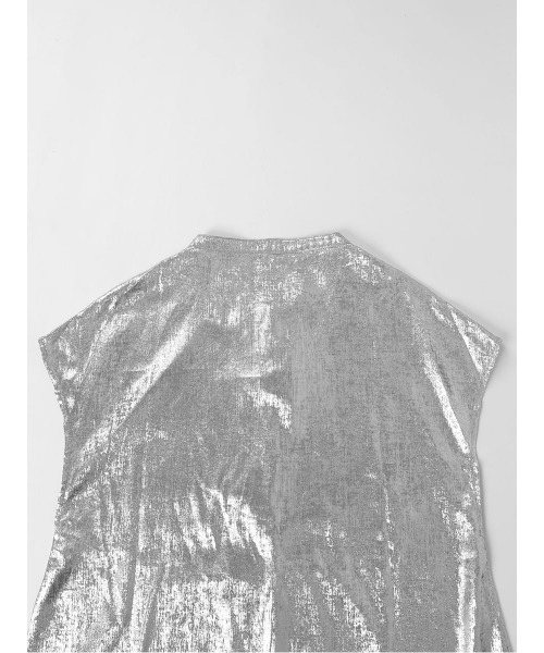:ETHROF(イーサオブ)の「METALLIC SHIRT ONEPIECE(ワンピース・レディース・ブラック/グレー・MEDIUM)」の17枚目の写真