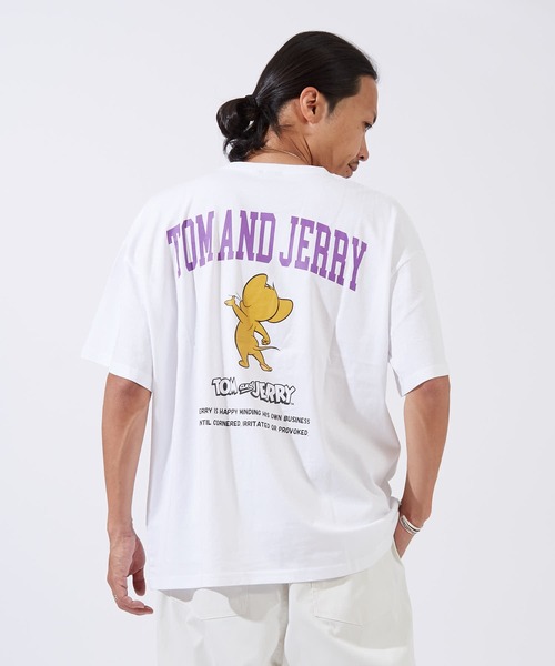 Tom&Jerry(トムアンドジェリー)の「【TOM&JERRY】プリント オーバーサイズ 半袖Tシャツ(Tシャツ/カットソー・メンズ・ライトグレー系/グレー系/グレー系1/ベージュ系1/ネイビー系/ホワイト系1/ホワイト系2/オレンジ系2/ブラック系2/ホワイト系/ブラウン/ホワイト/ブラック/グリーン系1・MEDIUM/LARGE/X-LARGE)」の3枚目の写真