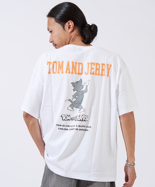 Tom&Jerry(トムアンドジェリー)の「【TOM&JERRY】プリント オーバーサイズ 半袖Tシャツ(Tシャツ/カットソー・メンズ・ライトグレー系/グレー系/グレー系1/ベージュ系1/ネイビー系/ホワイト系1/ホワイト系2/オレンジ系2/ブラック系2/ホワイト系/ブラウン/ホワイト/ブラック/グリーン系1・MEDIUM/LARGE/X-LARGE)」の4枚目の写真