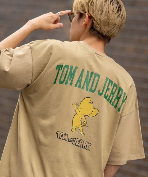 Tom&Jerry(トムアンドジェリー)の「【TOM&JERRY】プリント オーバーサイズ 半袖Tシャツ(Tシャツ/カットソー・メンズ・ライトグレー系/グレー系/グレー系1/ベージュ系1/ネイビー系/ホワイト系1/ホワイト系2/オレンジ系2/ブラック系2/ホワイト系/ブラウン/ホワイト/ブラック/グリーン系1・MEDIUM/LARGE/X-LARGE)」の11枚目の写真
