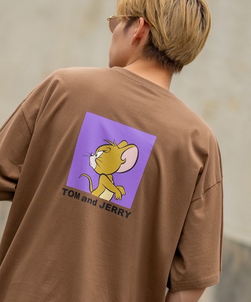 Tom&Jerry(トムアンドジェリー)の「【TOM&JERRY】プリント オーバーサイズ 半袖Tシャツ(Tシャツ/カットソー・メンズ・ライトグレー系/グレー系/グレー系1/ベージュ系1/ネイビー系/ホワイト系1/ホワイト系2/オレンジ系2/ブラック系2/ホワイト系/ブラウン/ホワイト/ブラック/グリーン系1・MEDIUM/LARGE/X-LARGE)」の10枚目の写真