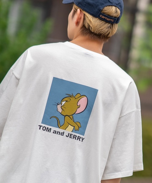Tom&Jerry(トムアンドジェリー)の「【TOM&JERRY】プリント オーバーサイズ 半袖Tシャツ(Tシャツ/カットソー・メンズ・ライトグレー系/グレー系/グレー系1/ベージュ系1/ネイビー系/ホワイト系1/ホワイト系2/オレンジ系2/ブラック系2/ホワイト系/ブラウン/ホワイト/ブラック/グリーン系1・MEDIUM/LARGE/X-LARGE)」の1枚目の写真