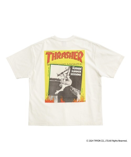 Manhattan Portage（マンハッタンポーテージ）の「S/S Print T-Shirt THRASHER（Tシャツ/カットソー・メンズ・ホワイト/ブラック・LARGE/MEDIUM/SMALL/X-LARGE）」の5枚目の写真
