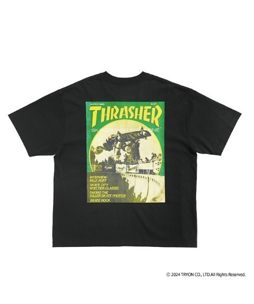 Manhattan Portage（マンハッタンポーテージ）の「S/S Print T-Shirt THRASHER（Tシャツ/カットソー・メンズ・ホワイト/ブラック・LARGE/MEDIUM/SMALL/X-LARGE）」の6枚目の写真