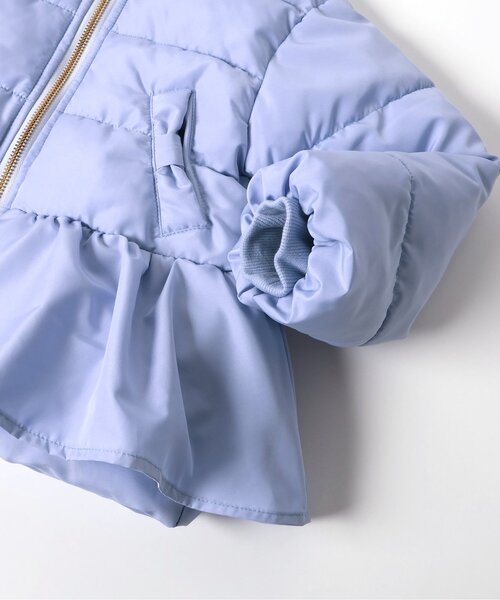 apres les cours（アプレレクール）の「ペプラム中綿アウター_マシンウォッシャブル（ダウンジャケット/コート・キッズ・ブラック/アイボリー/サックスブルー/ローズ・80/90/100/110/120/130/140）」の9枚目の写真