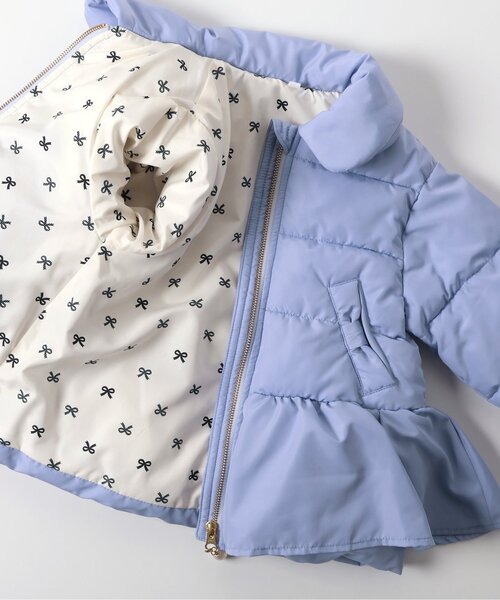 apres les cours（アプレレクール）の「ペプラム中綿アウター_マシンウォッシャブル（ダウンジャケット/コート・キッズ・ブラック/アイボリー/サックスブルー/ローズ・80/90/100/110/120/130/140）」の14枚目の写真