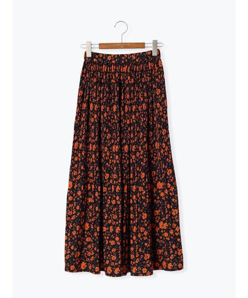 Lugnoncure（ルノンキュール）の「マジョリカプリーツ花柄スカート（スカート・レディース・ブラック/ブラウン/ネイビー・F）」の14枚目の写真