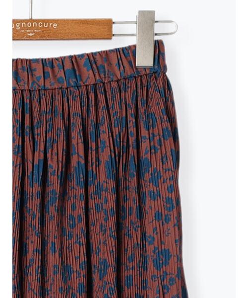 Lugnoncure（ルノンキュール）の「マジョリカプリーツ花柄スカート（スカート・レディース・ブラック/ブラウン/ネイビー・F）」の18枚目の写真