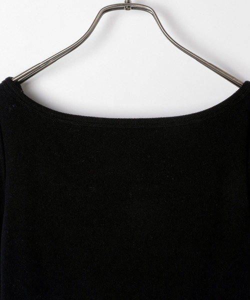 Heather（ヘザー）の「カップ付きバレエネックTEE　144321（Tシャツ/カットソー・レディース・ブラック/アイボリー・M/S）」の7枚目の写真