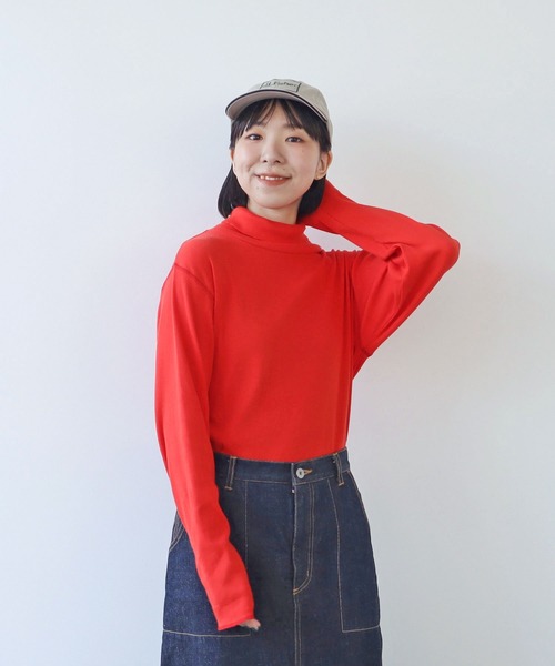 PAR ICI（パーリッシィ）の「テレコ タートルネックカットソー（Tシャツ/カットソー・レディース・イエロー/ホワイト/レッド/グリーン・FREE）」の16枚目の写真