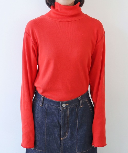 PAR ICI（パーリッシィ）の「テレコ タートルネックカットソー（Tシャツ/カットソー・レディース・イエロー/ホワイト/レッド/グリーン・FREE）」の9枚目の写真