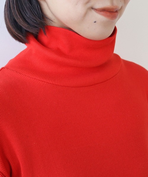 PAR ICI（パーリッシィ）の「テレコ タートルネックカットソー（Tシャツ/カットソー・レディース・イエロー/ホワイト/レッド/グリーン・FREE）」の10枚目の写真