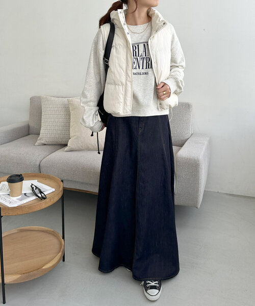 DISCOAT（ディスコート）の「中綿ショートベスト（ベスト・レディース・ピンク/アイボリー/ブラック/グレイッシュベージュ・FREE）」の19枚目の写真