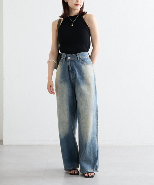 mystic（ミスティック）の「【インナー/トップス◎】アメスリニットタンク（キャミソール・レディース・ブラック/アイボリー/ベージュ/ブラウン/ダークグレー・FREE）」の19枚目の写真