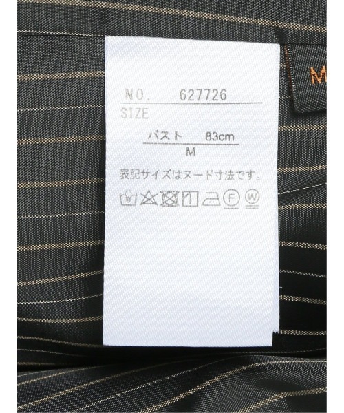 m.f.エディトリアル レディース ストレッチ ウオッシャブル カラーレスジャケット ピンドットこげ茶(セットアップ可能)（スーツジャケット）｜m.f.editorial（エムエフエディトリアル）