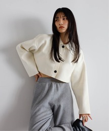セール】layered design short jacket / レイヤードデザインショート