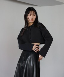 セール】layered design short jacket / レイヤードデザインショート